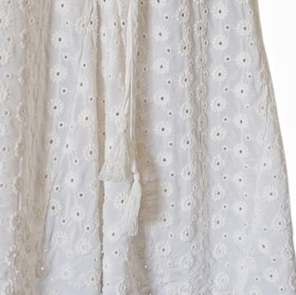 Madewell Petite Eyelet Tassel-Tie Mini Dress Coastal Cowgirl Cottagecore Boho 10 - Picture 7 of 9
